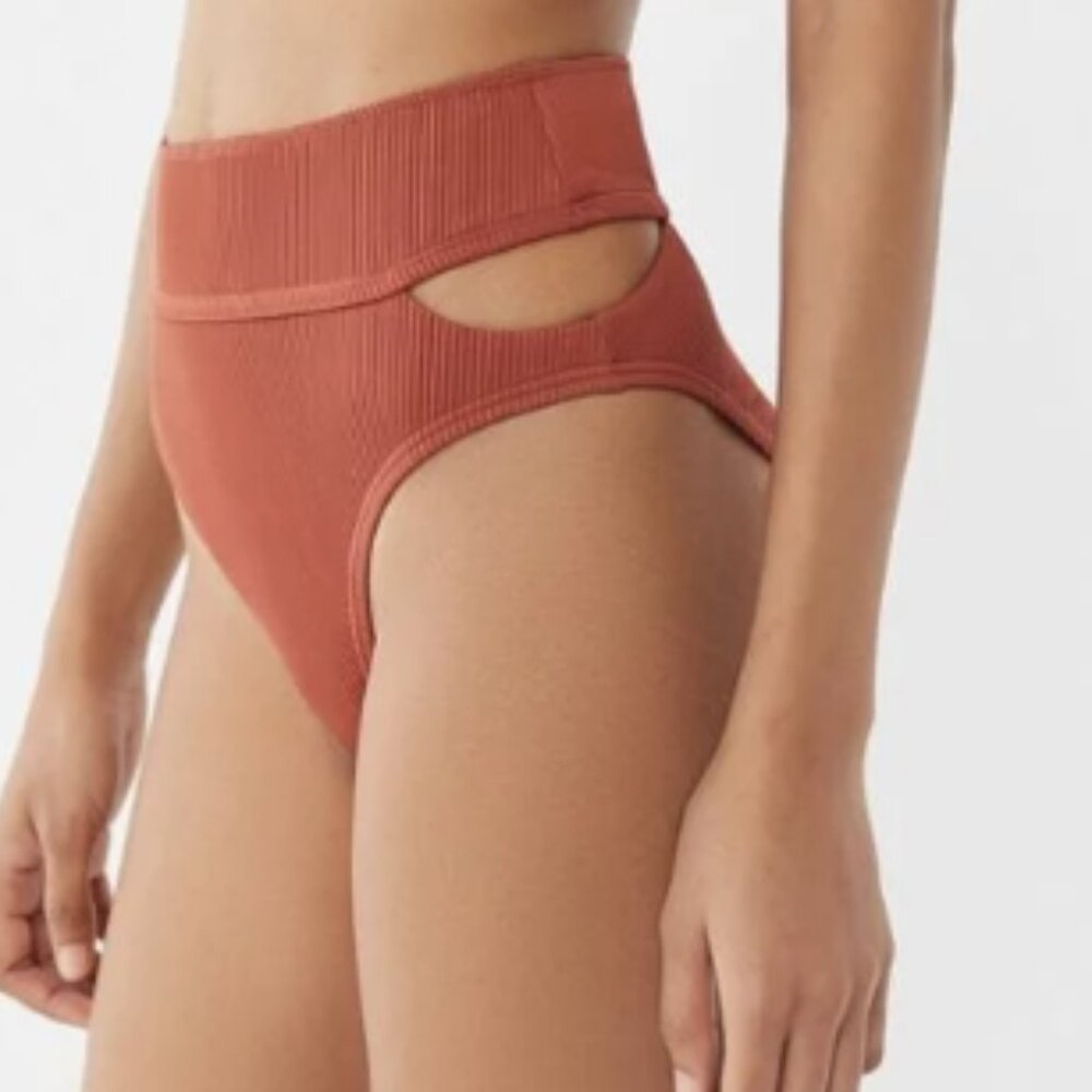 Out From Under Meg Ribbed High-Waisted Bikini Bottom